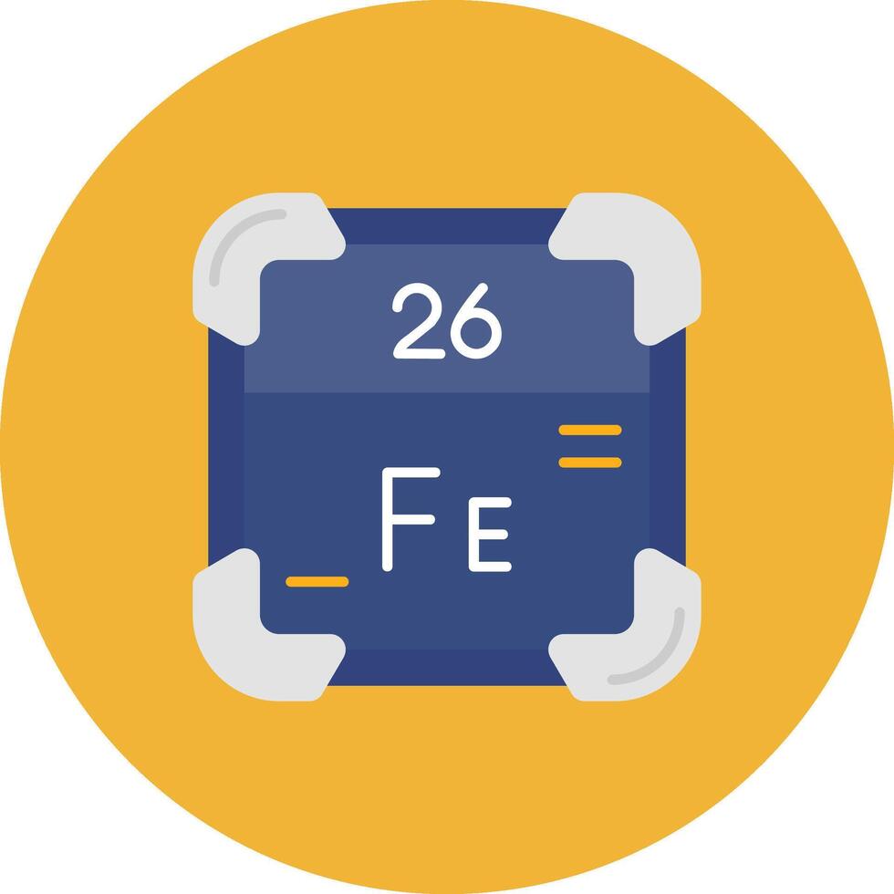 Iron Flat Circle Icon vector
