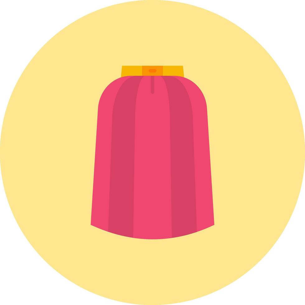 Long skirt Flat Circle Icon vector