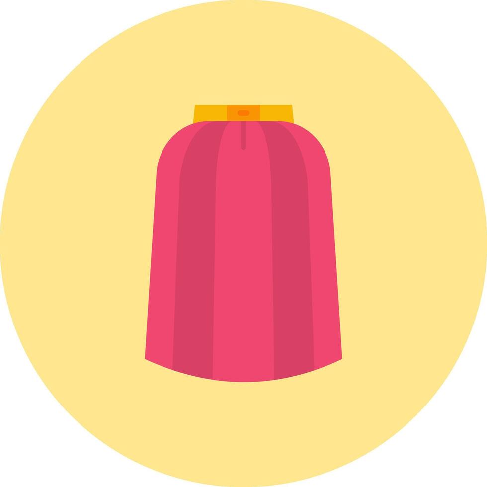 Long skirt Flat Circle Icon vector