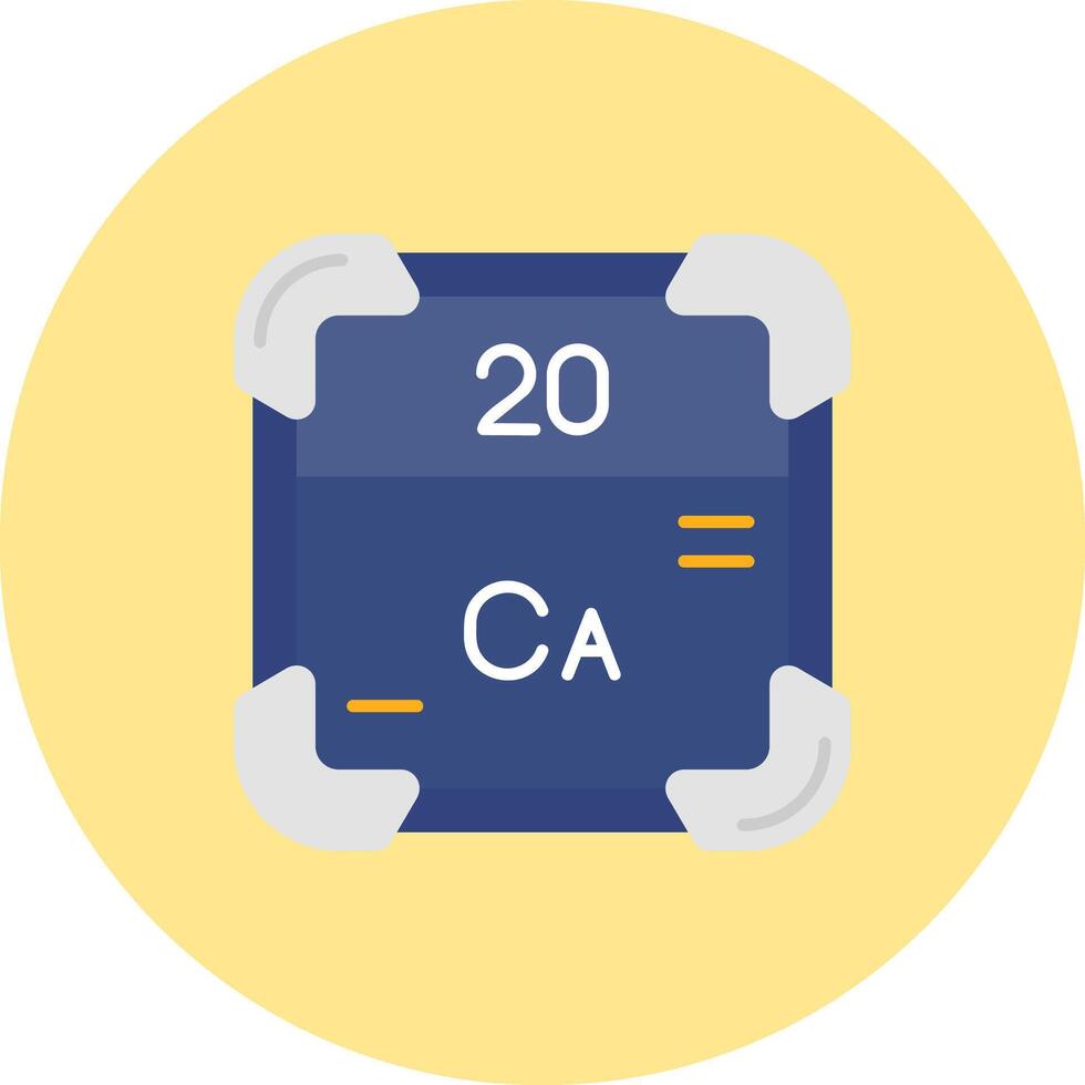 Calcium Flat Circle Icon vector