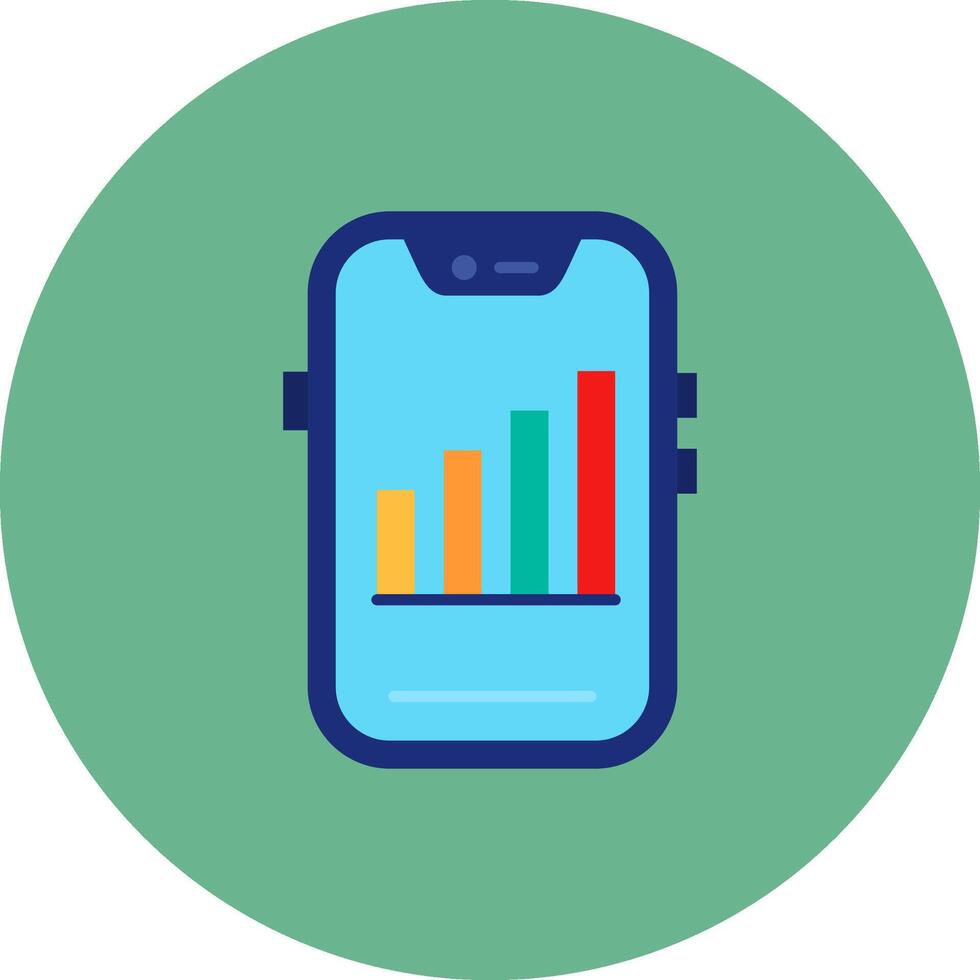 Signal Flat Circle Icon vector