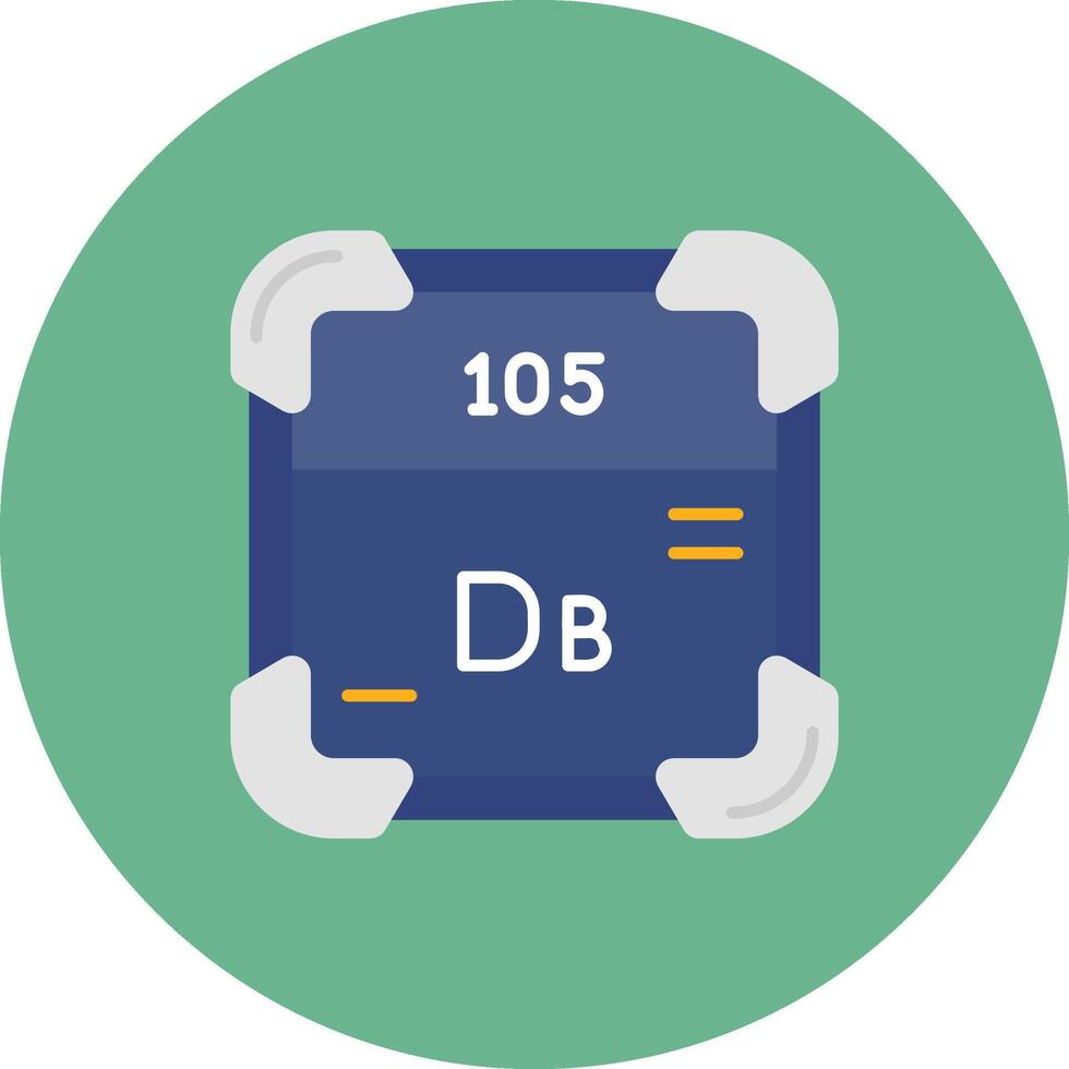 dubnium plano circulo icono vector