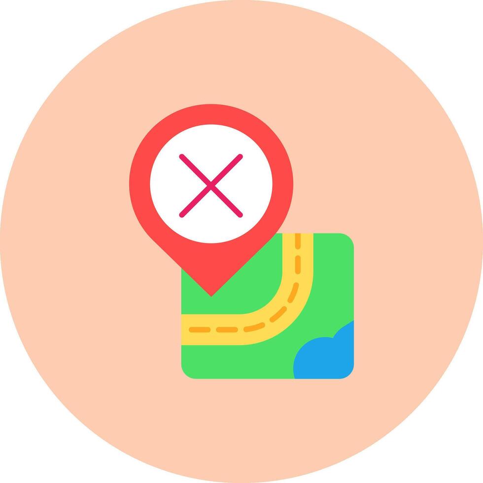 Cancel Flat Circle Icon vector