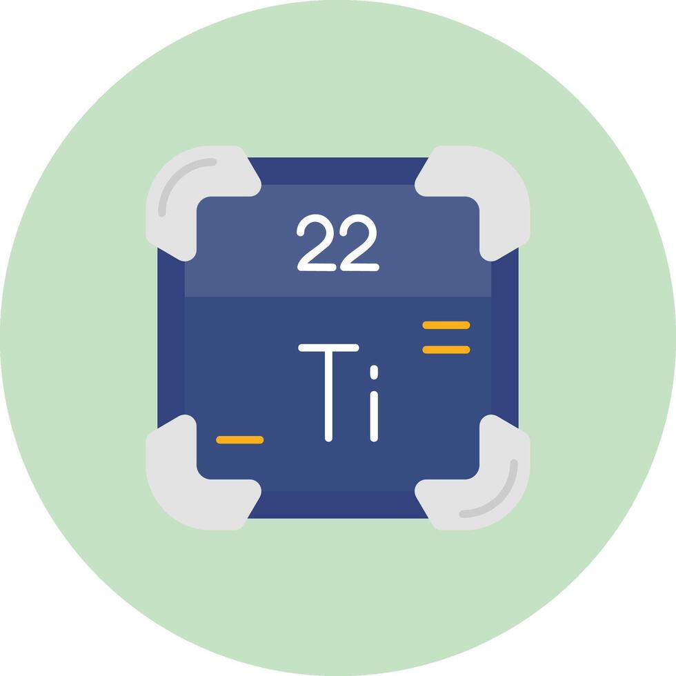 Titanium Flat Circle Icon vector