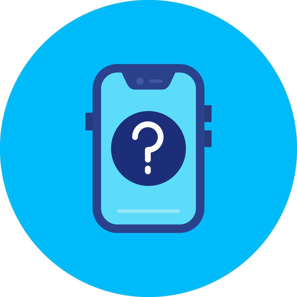 Question Flat Circle Icon vector