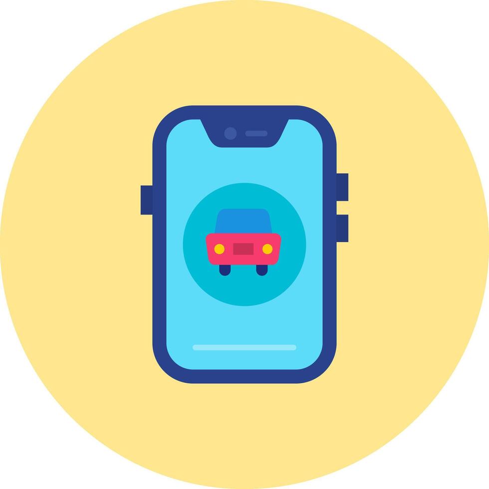 Car Flat Circle Icon vector