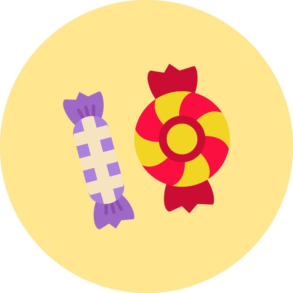Candy Flat Circle Icon vector