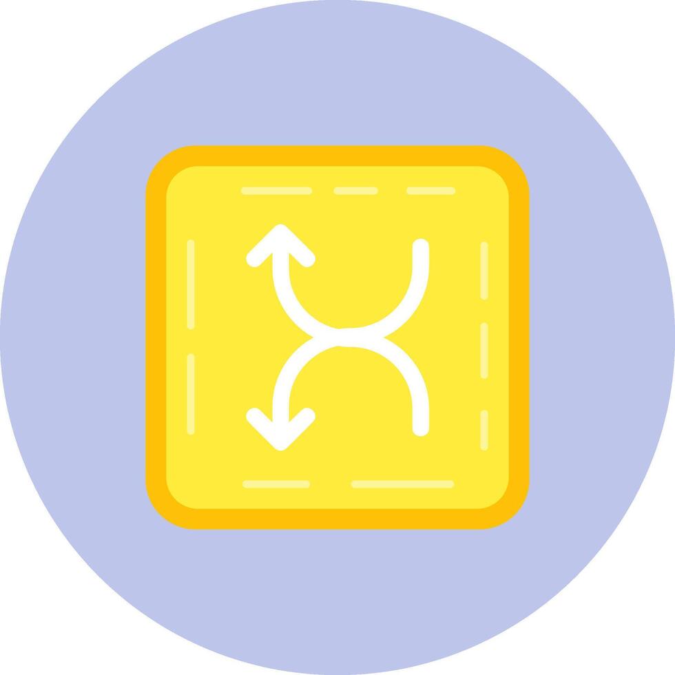 Shuffle Flat Circle Icon vector