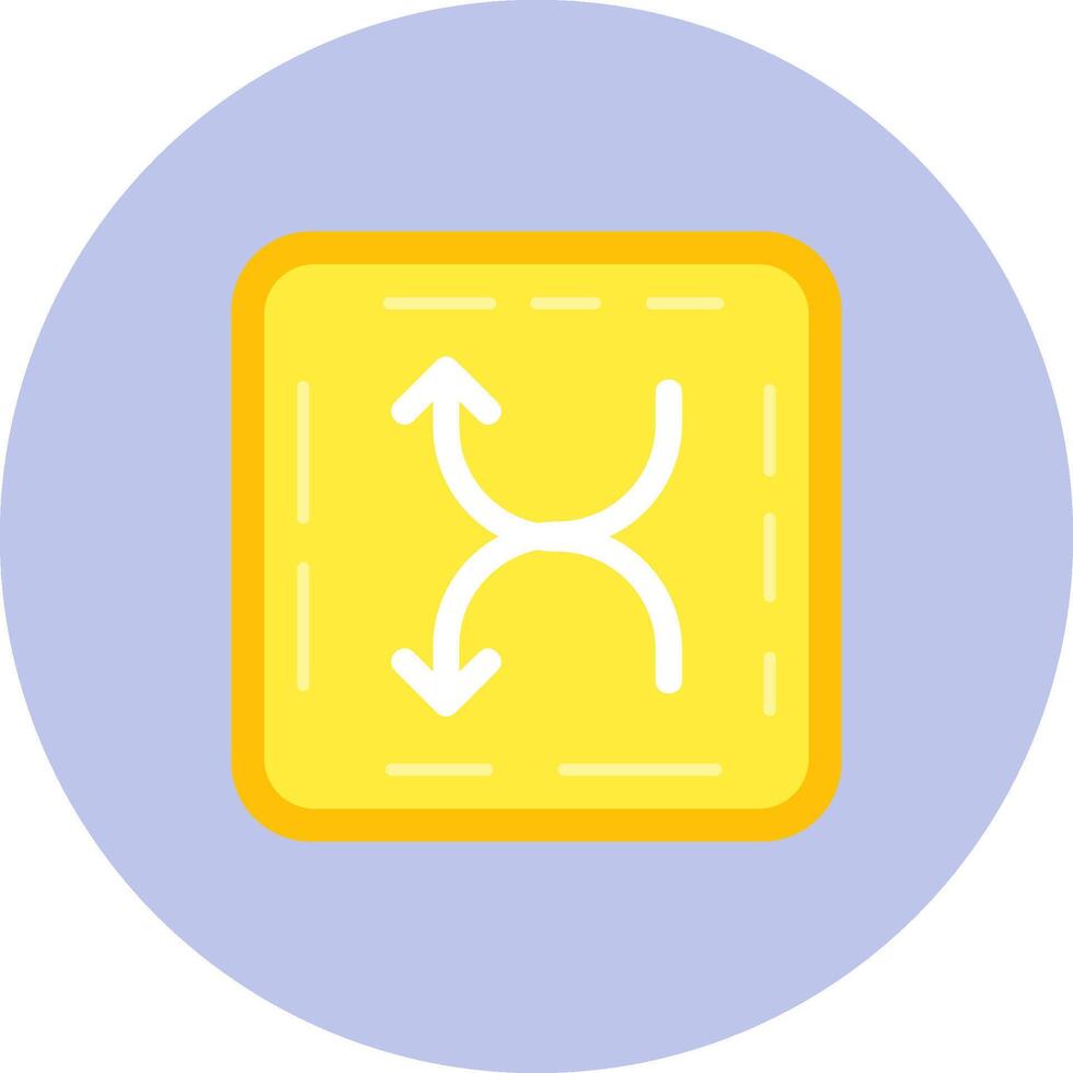 Shuffle Flat Circle Icon vector