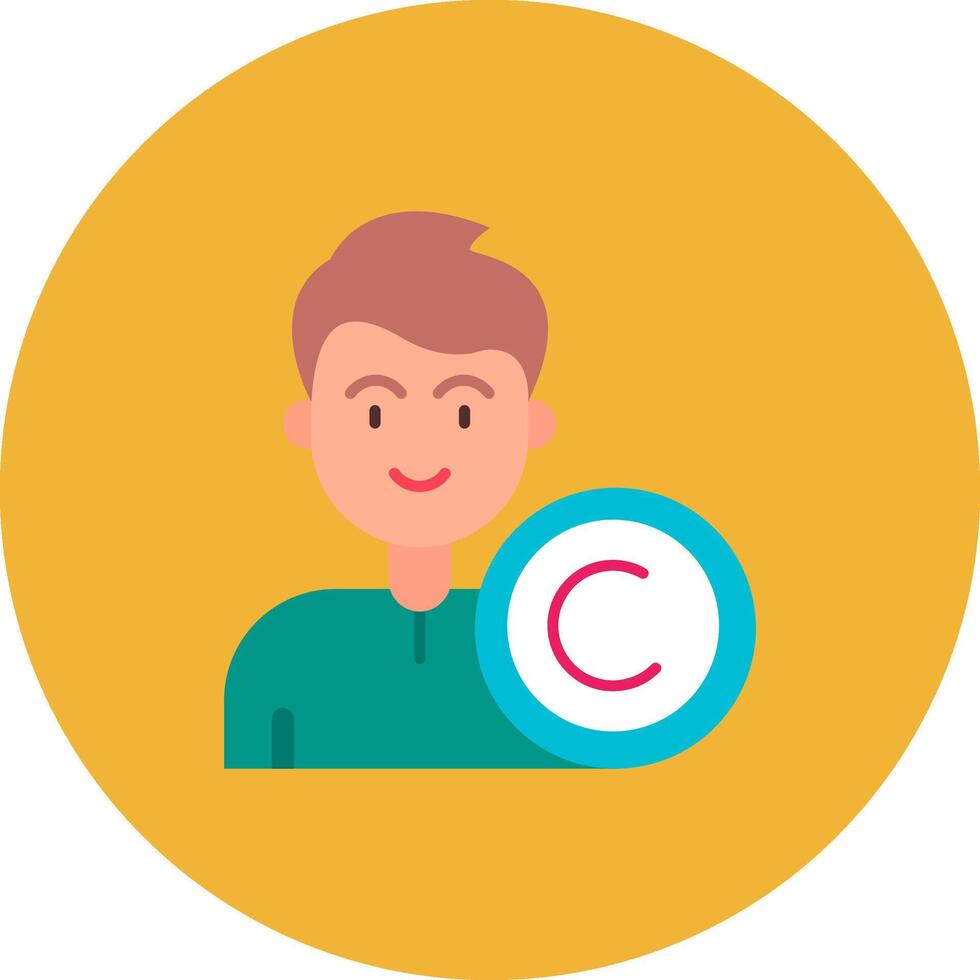 Copyright Flat Circle Icon vector