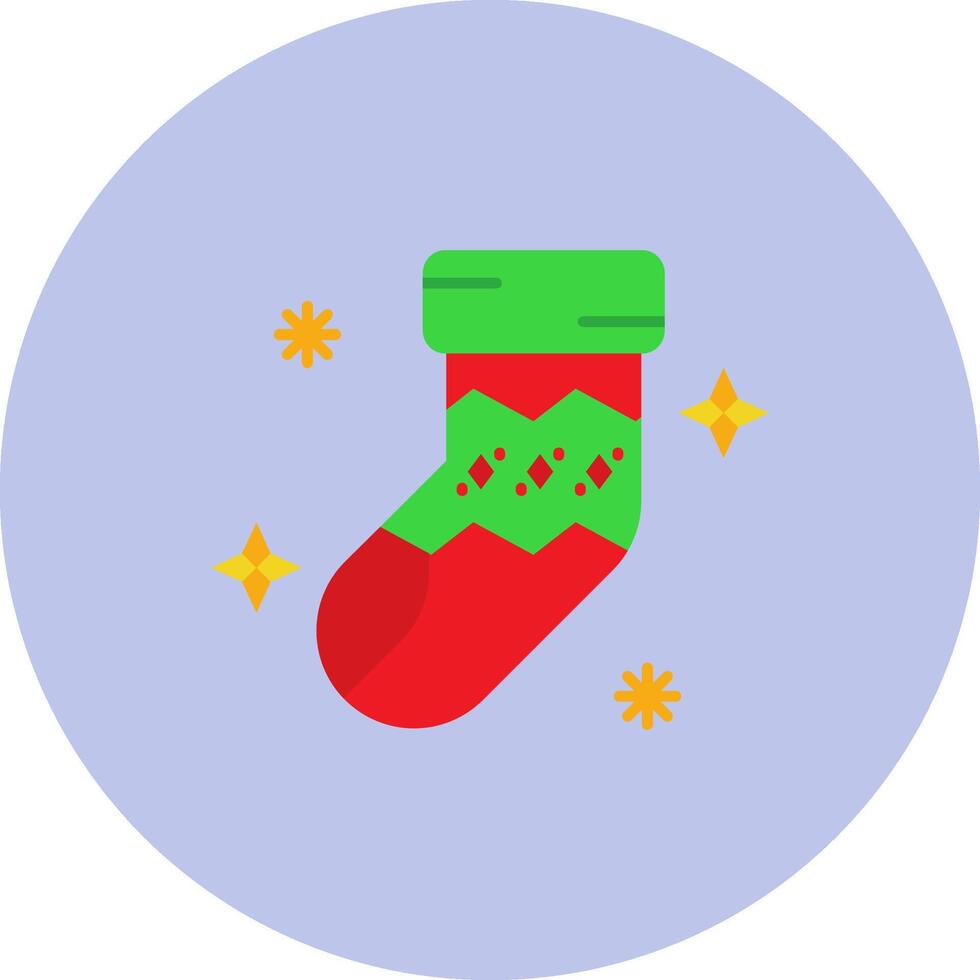 Sock Flat Circle Icon vector