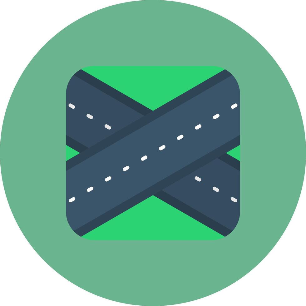 Overpass Flat Circle Icon vector