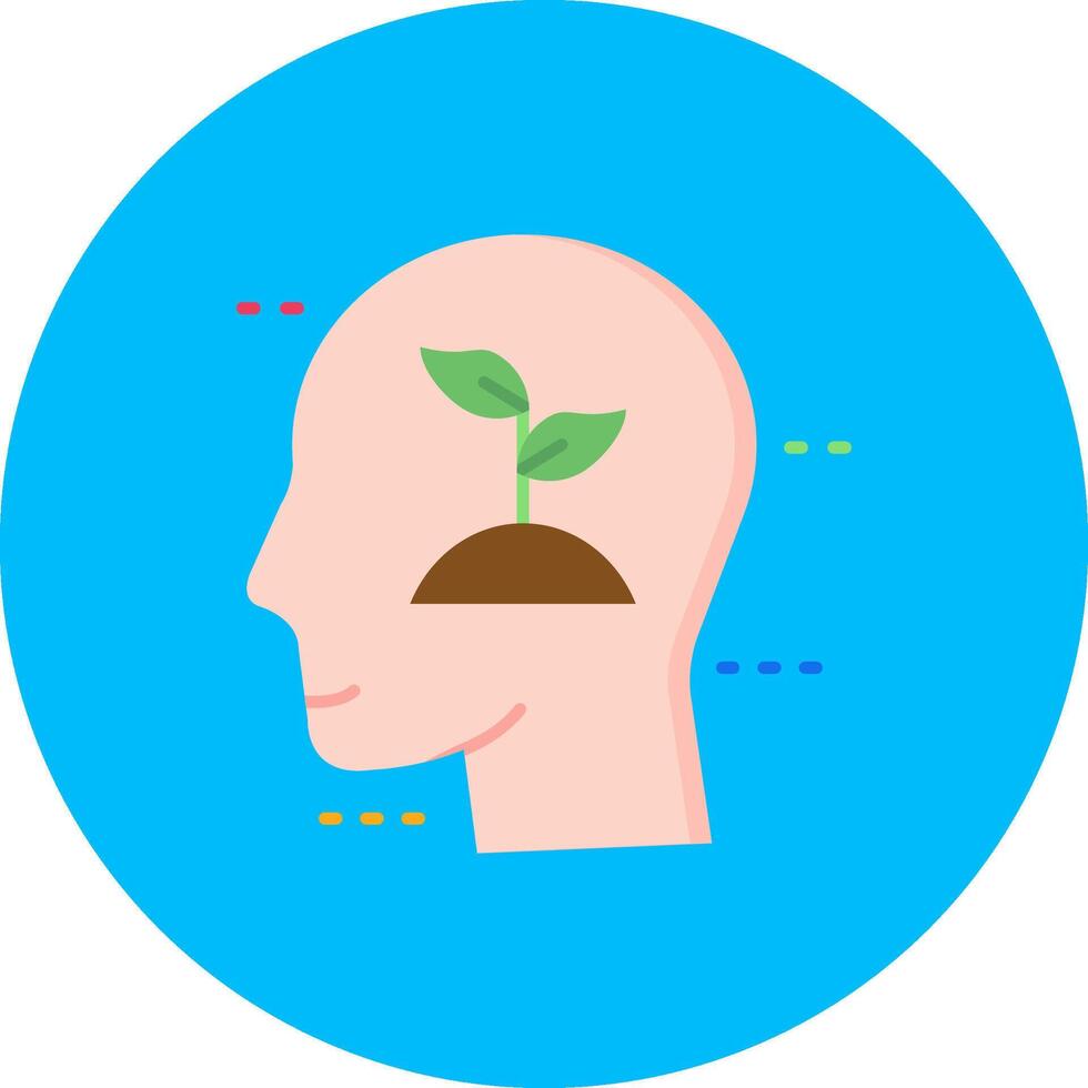 Growth Flat Circle Icon vector
