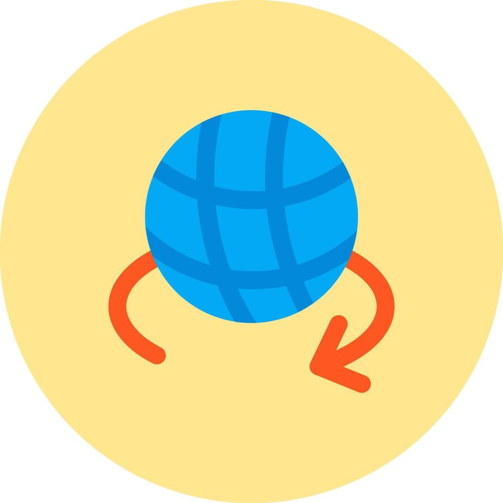 3d rotate 1 Flat Circle Icon vector