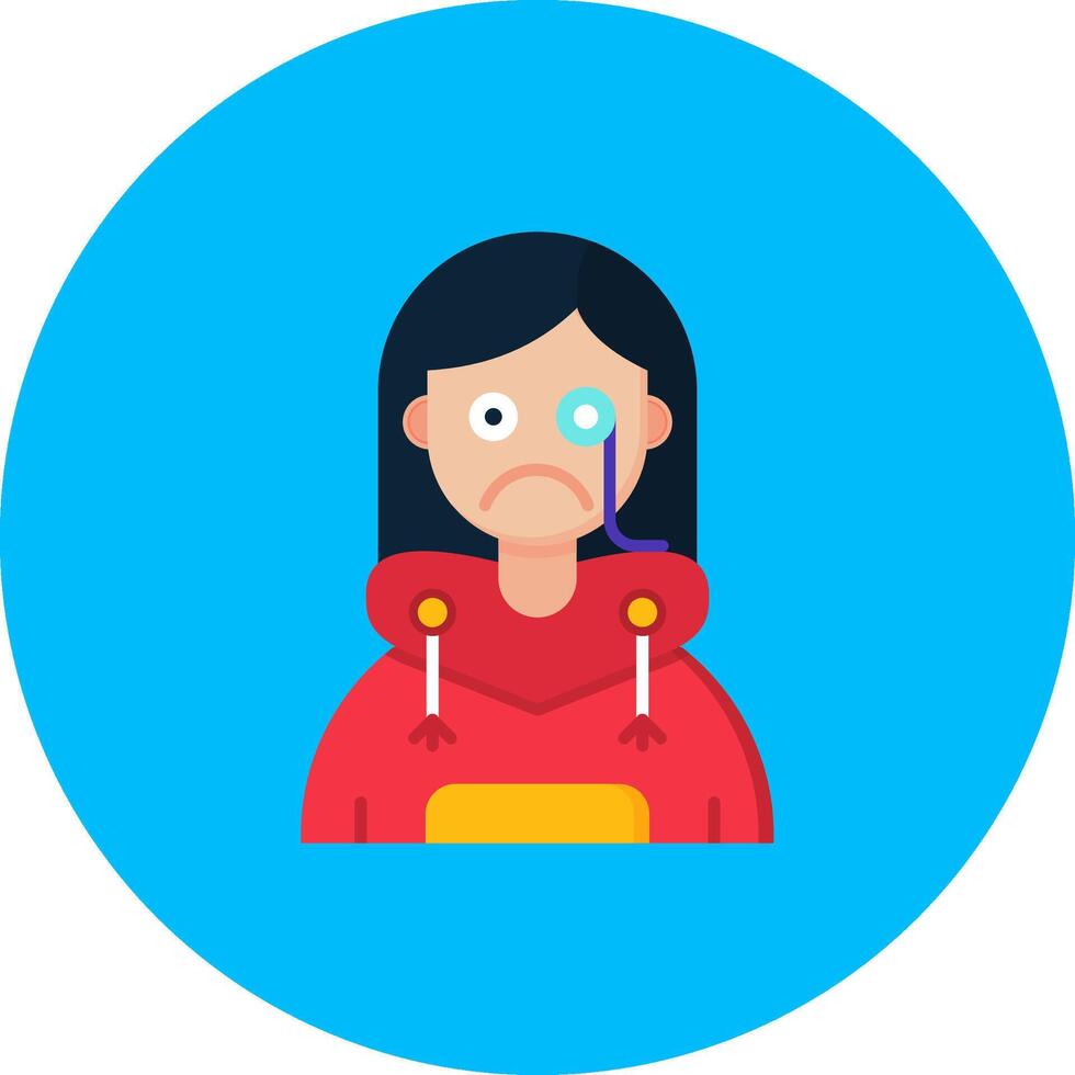 Detective Flat Circle Icon vector