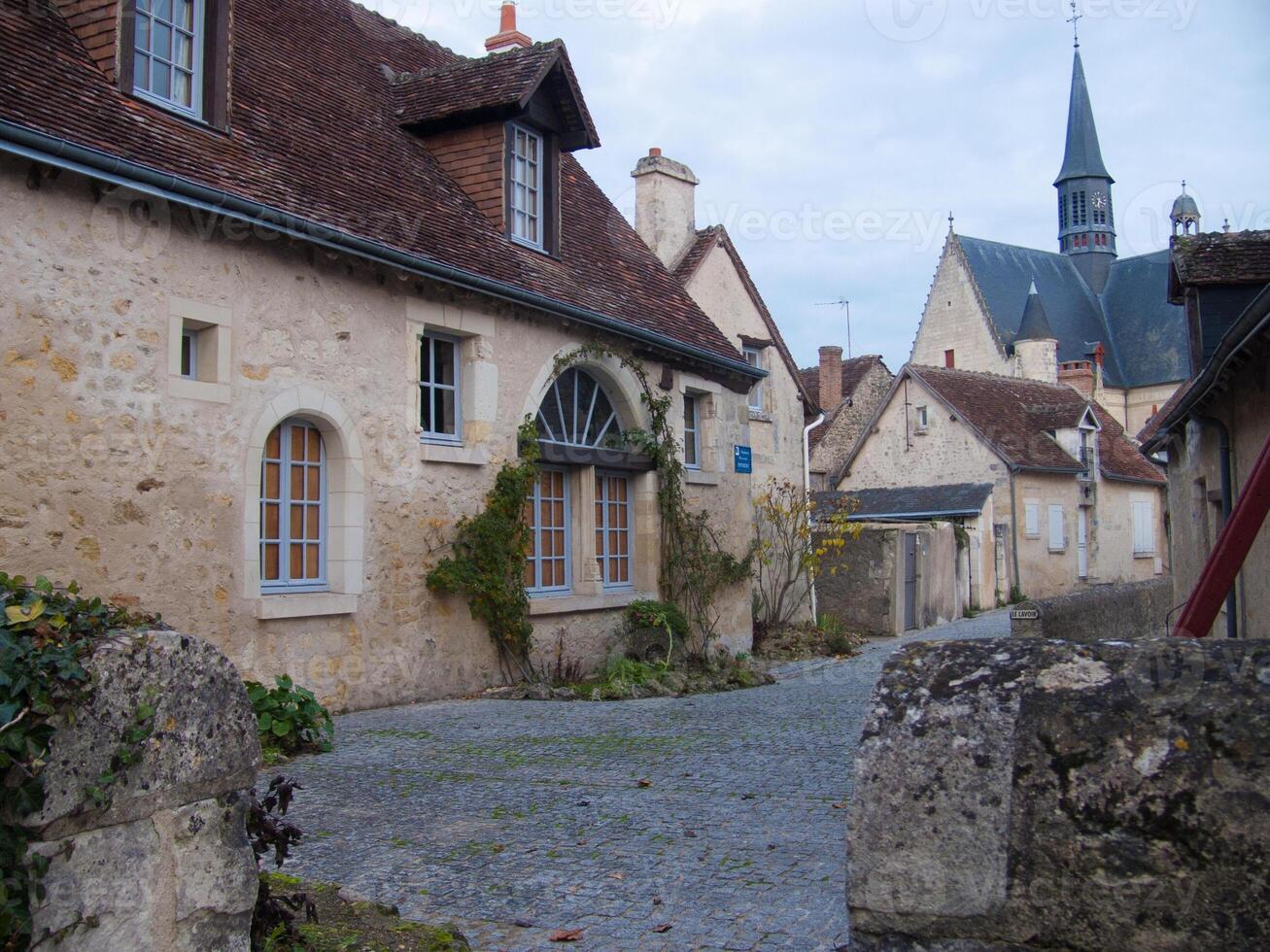 stone building with windows photo