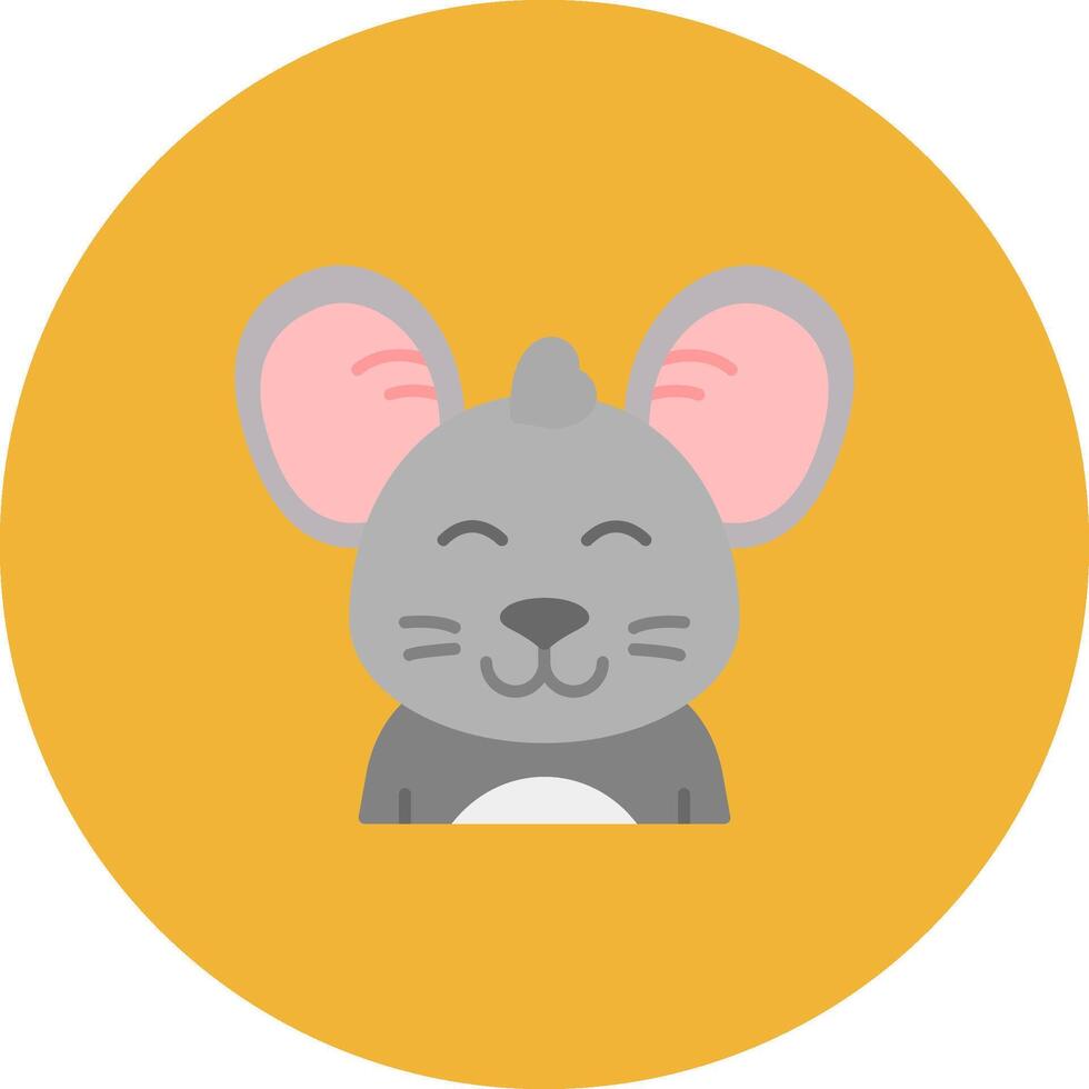 Happy Flat Circle Icon vector
