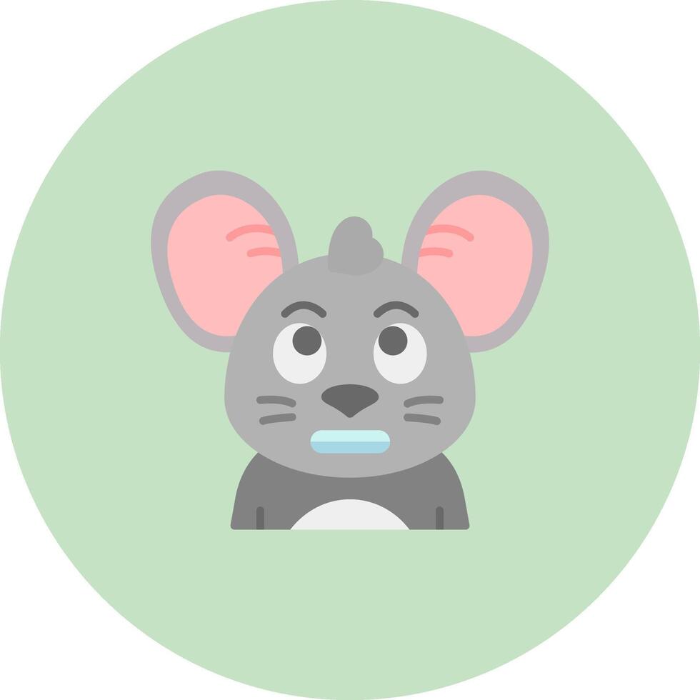 Shocked Flat Circle Icon vector