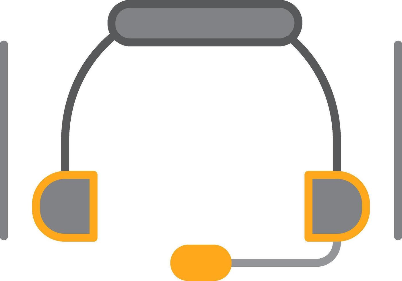 Headset Flat Icon vector