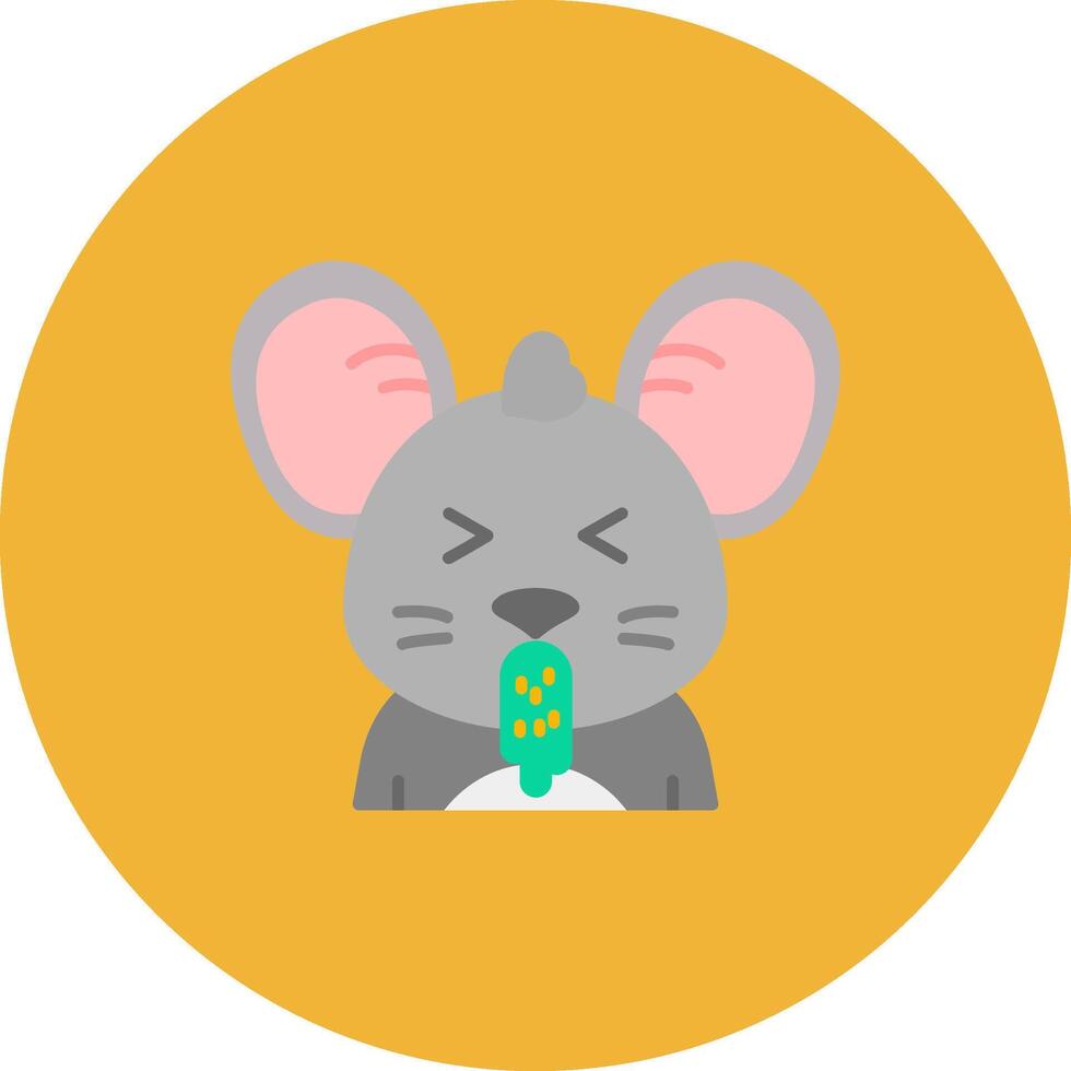 Vomit Flat Circle Icon vector