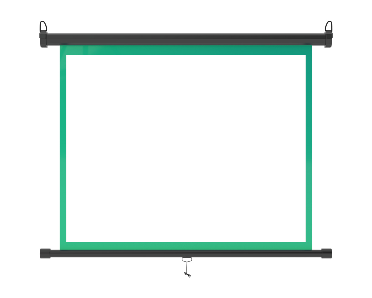 Mounted screen isolated on background. 3d rendering - illustration png