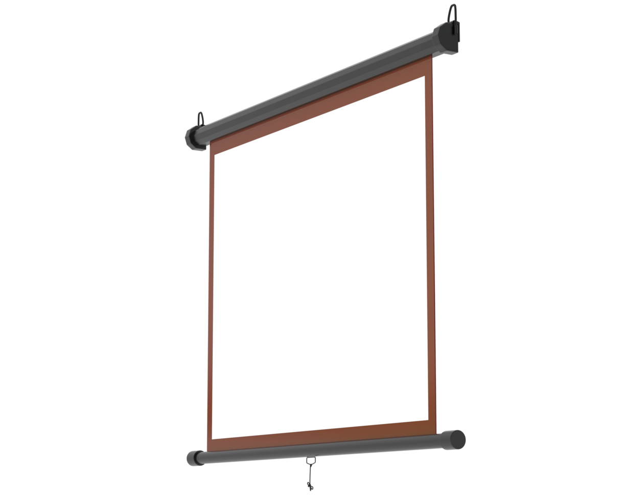 Mounted screen isolated on background. 3d rendering - illustration png