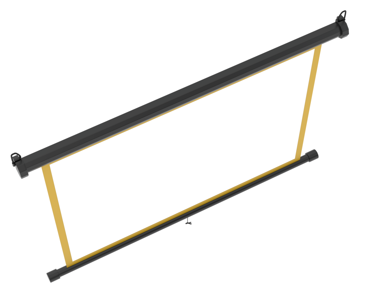 Mounted screen isolated on background. 3d rendering - illustration png