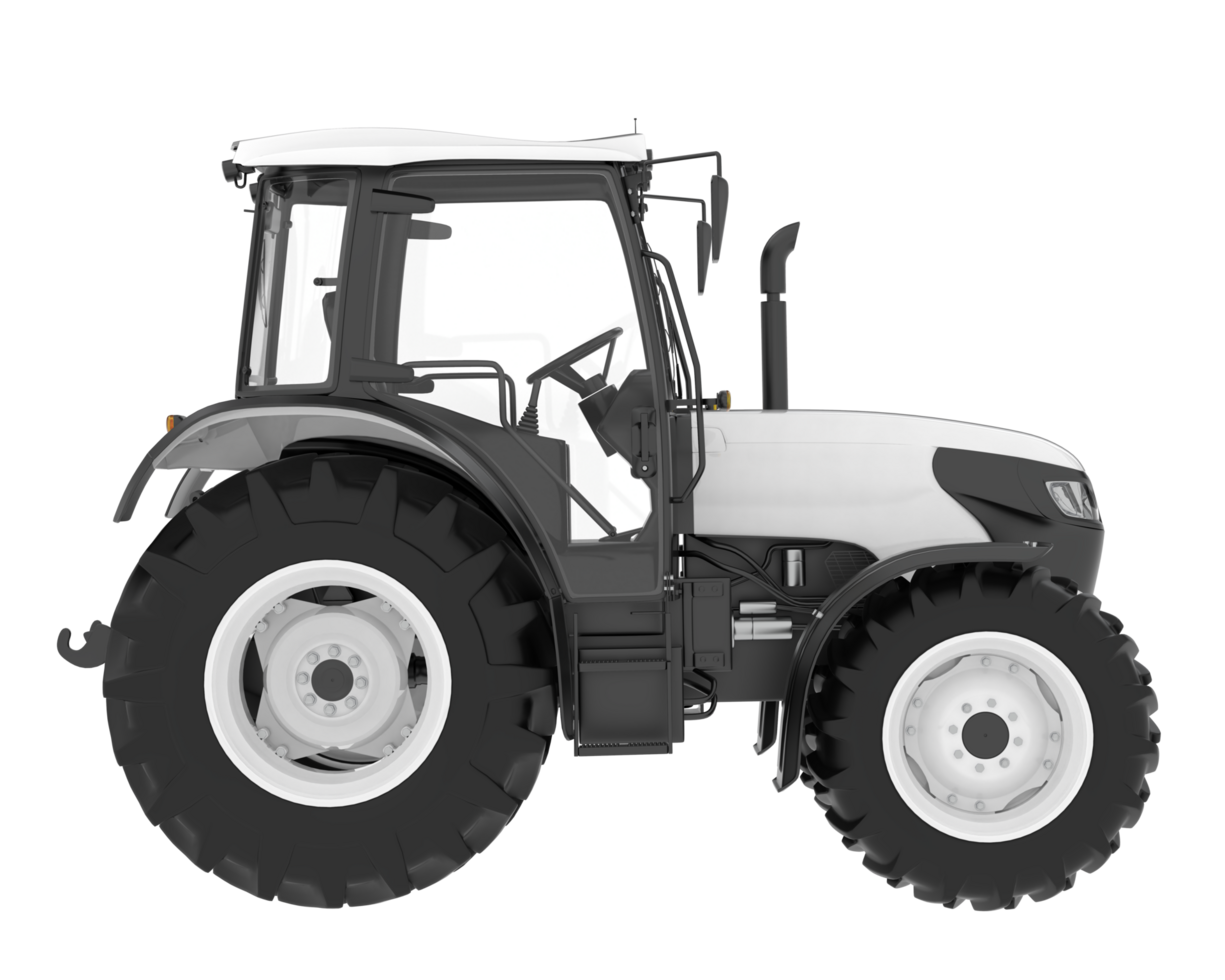 Tractor isolated on background. 3d rendering - illustration png