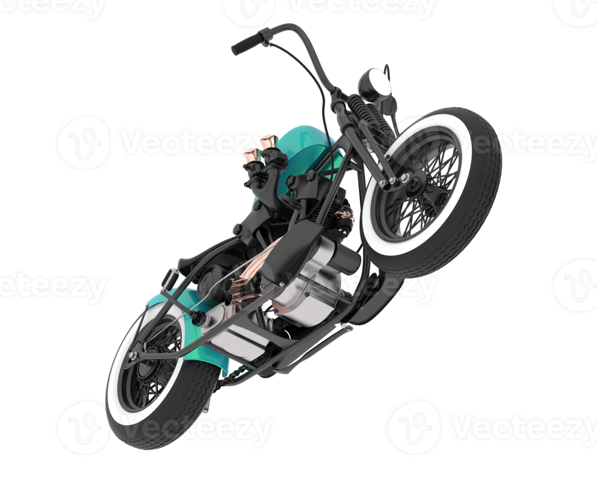 motociclo isolato su sfondo. 3d interpretazione - illustrazione png