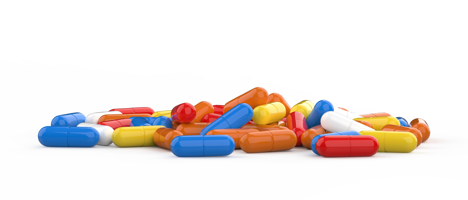 Capsule pills isolated on background. 3d rendering - illustration png