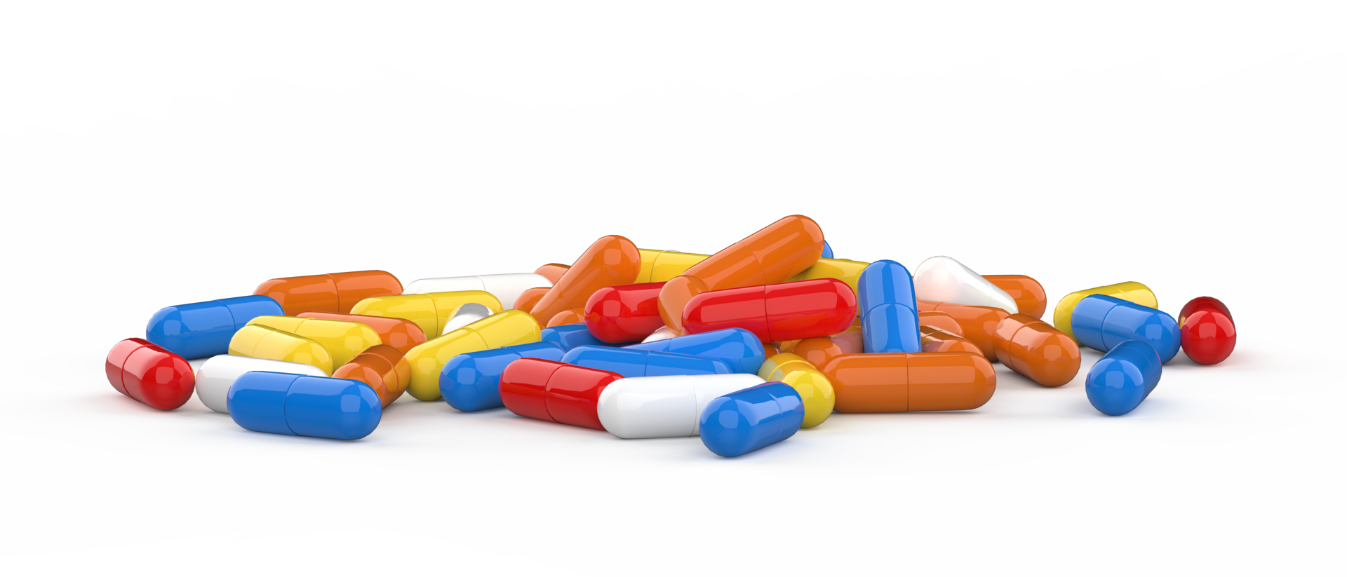 Capsule pills isolated on background. 3d rendering - illustration png