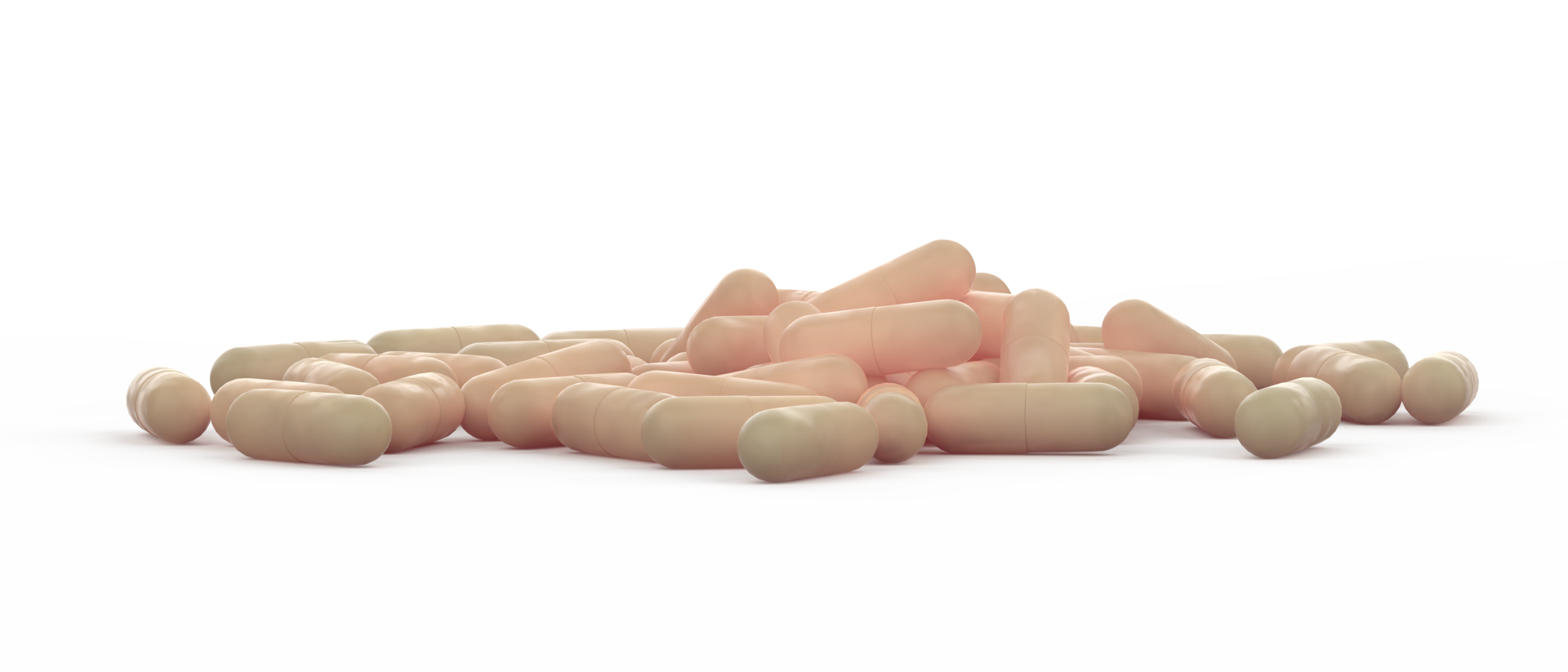 Capsule pills isolated on background. 3d rendering - illustration png