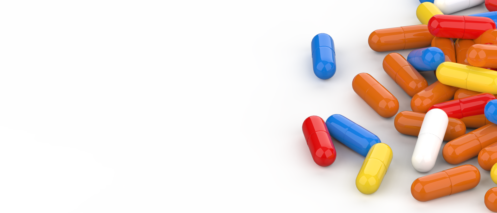 Capsule pills isolated on background. 3d rendering - illustration png