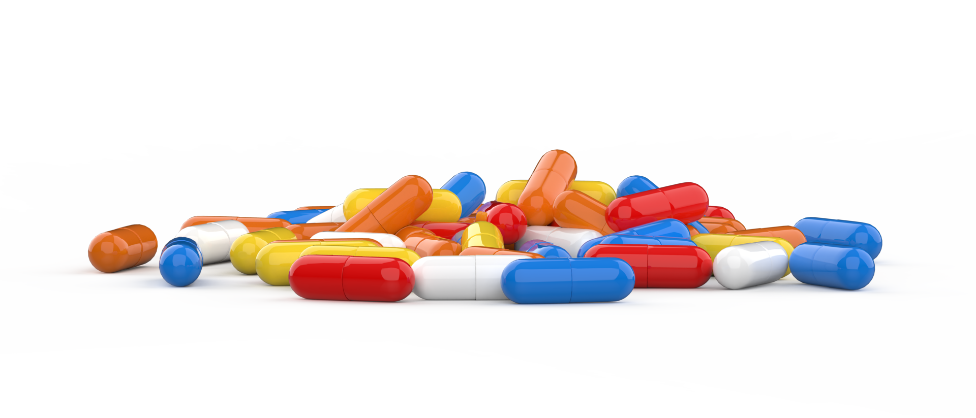 Capsule pills isolated on background. 3d rendering - illustration png