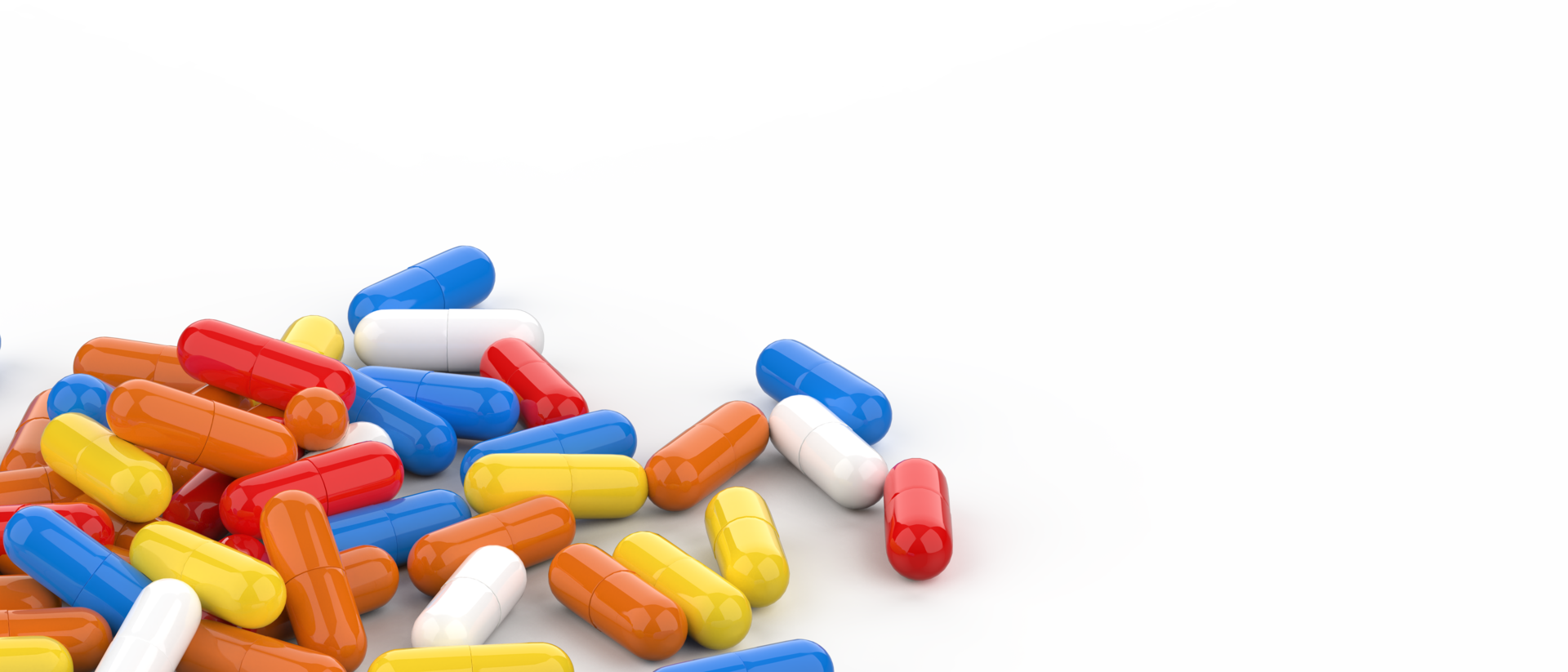 Capsule pills isolated on background. 3d rendering - illustration png