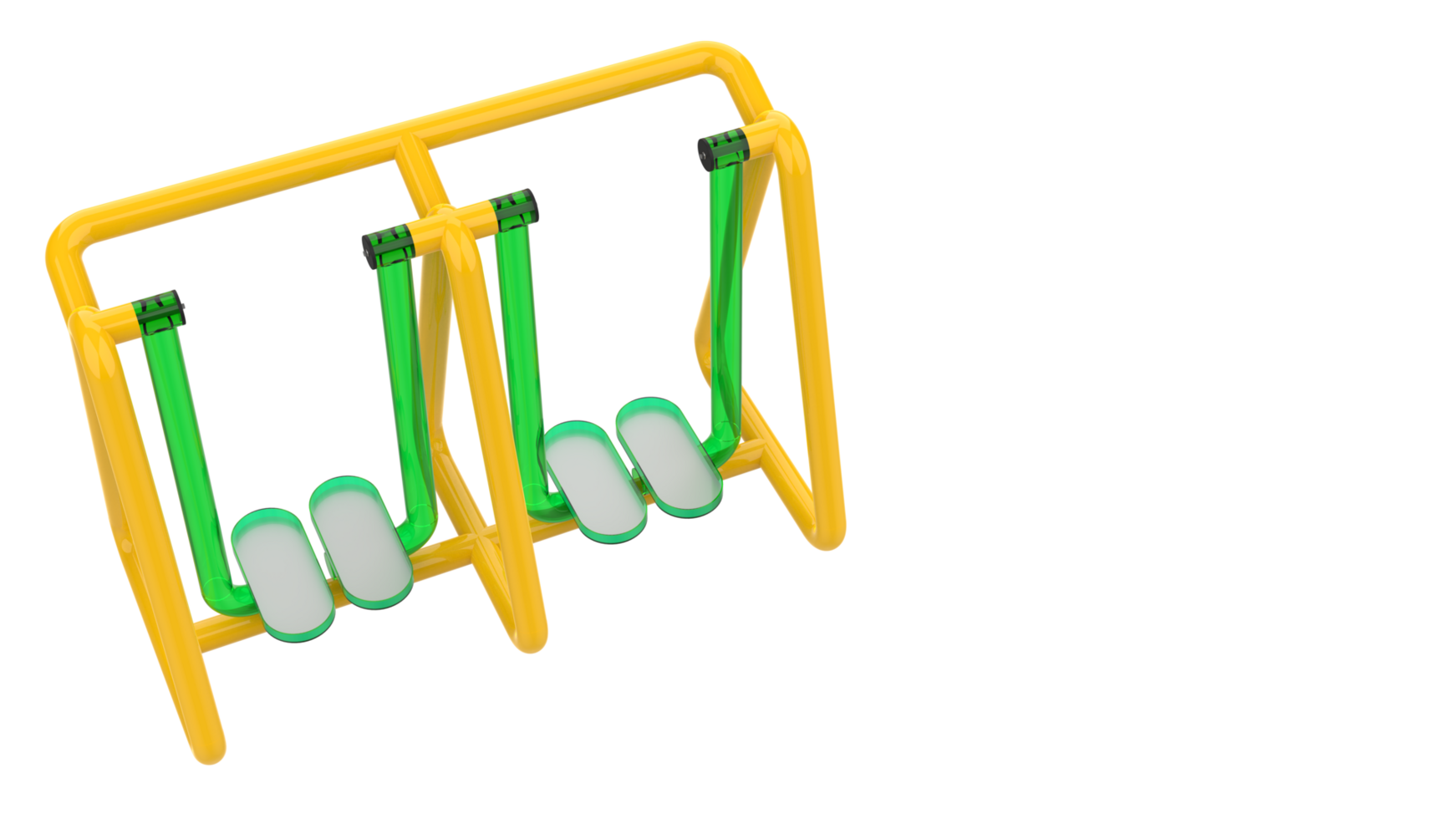 des sports équipement dans le Publique parc isolé sur Contexte. 3d le rendu - illustration png