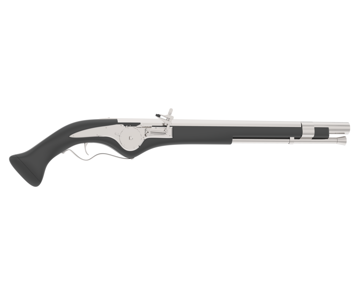 Old weapon isolated on background. 3d rendering - illustration png
