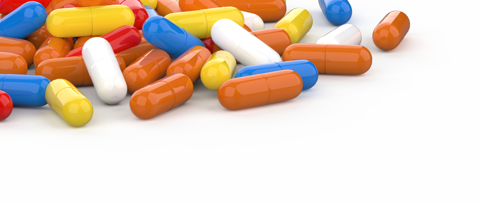 Capsule pills isolated on background. 3d rendering - illustration png