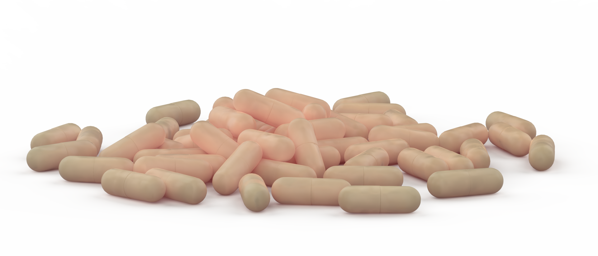 Capsule pills isolated on background. 3d rendering - illustration png