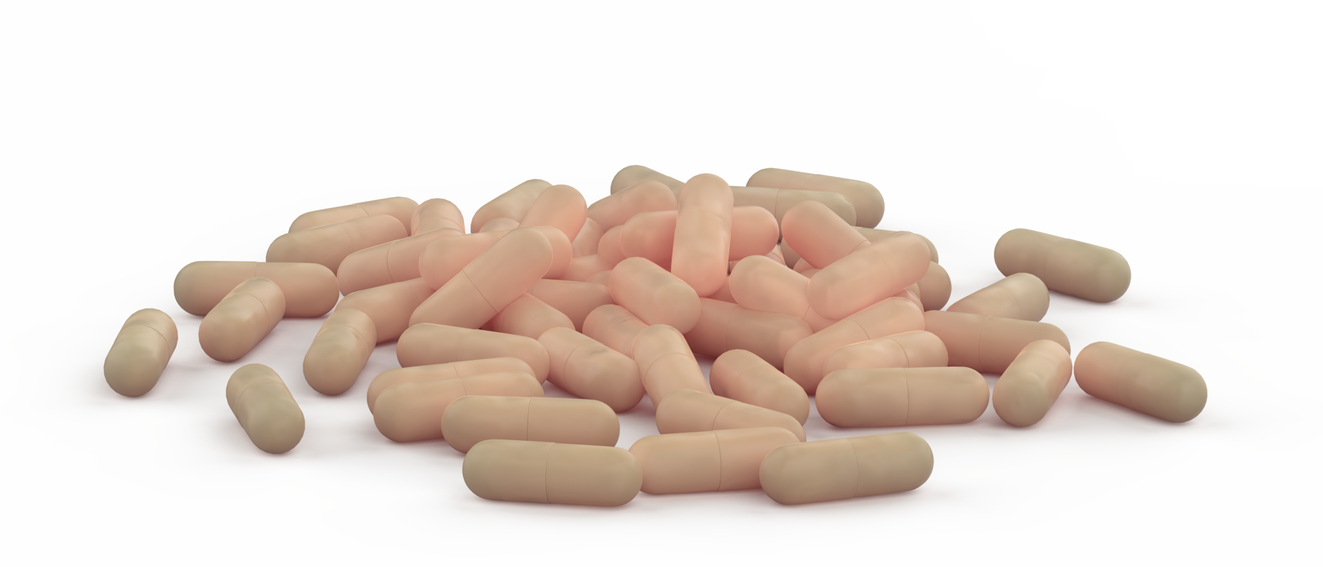Capsule pills isolated on background. 3d rendering - illustration png