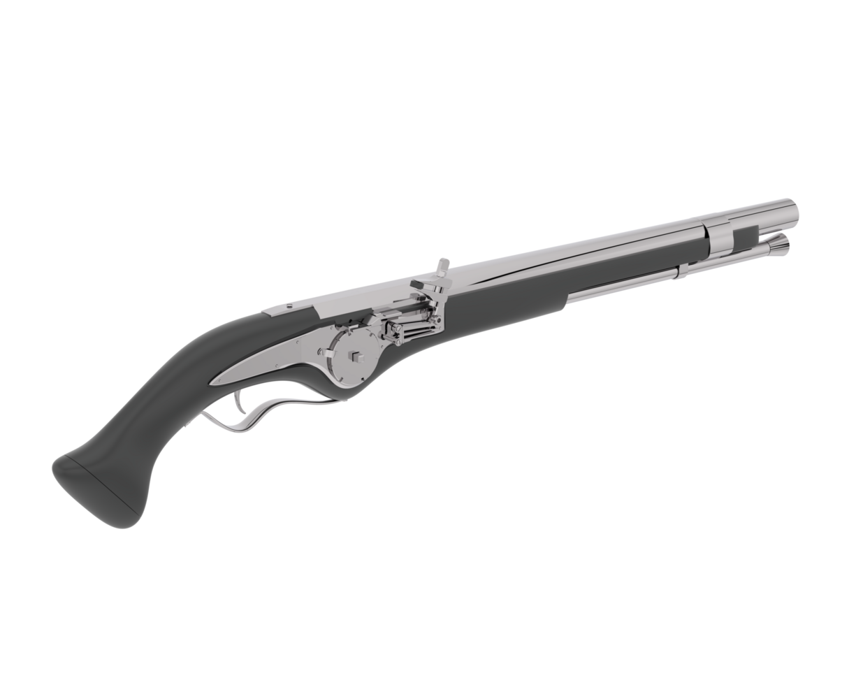 Old weapon isolated on background. 3d rendering - illustration png