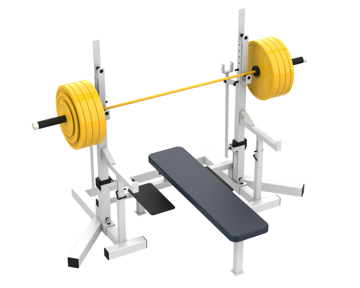 Dumbbell isolated on background. 3d rendering - illustration png