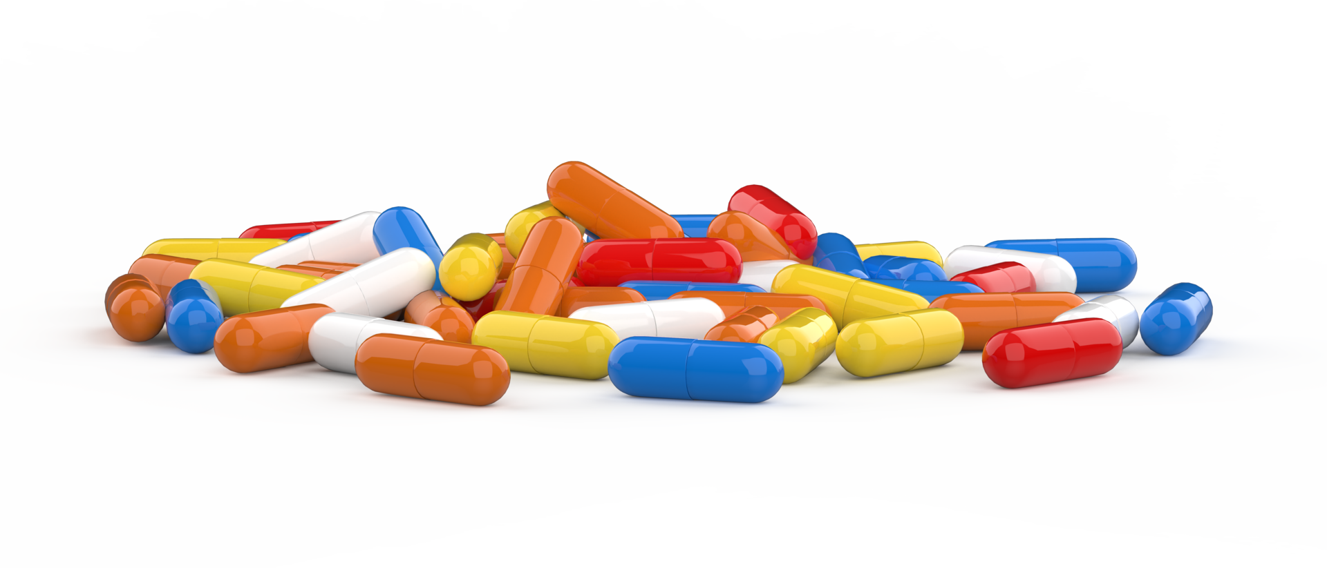 Capsule pills isolated on background. 3d rendering - illustration png