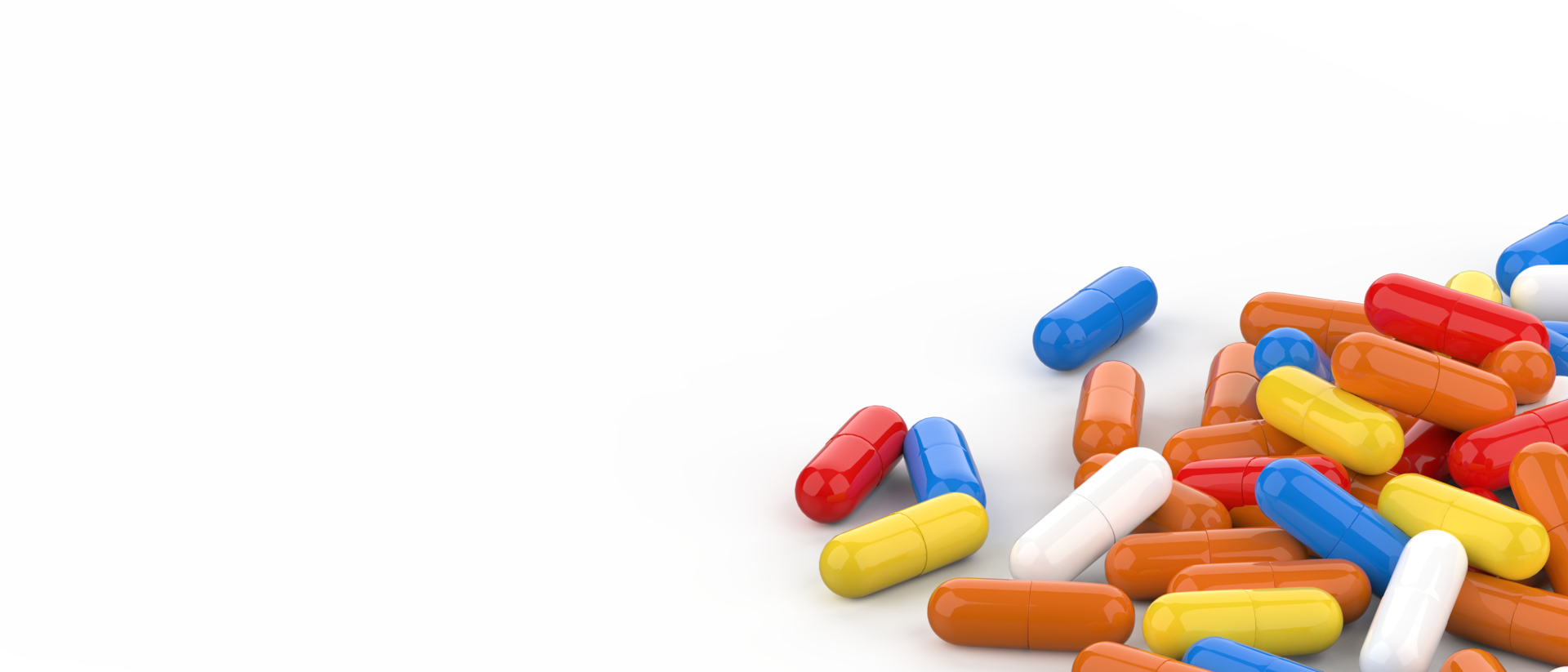 Capsule pills isolated on background. 3d rendering - illustration png