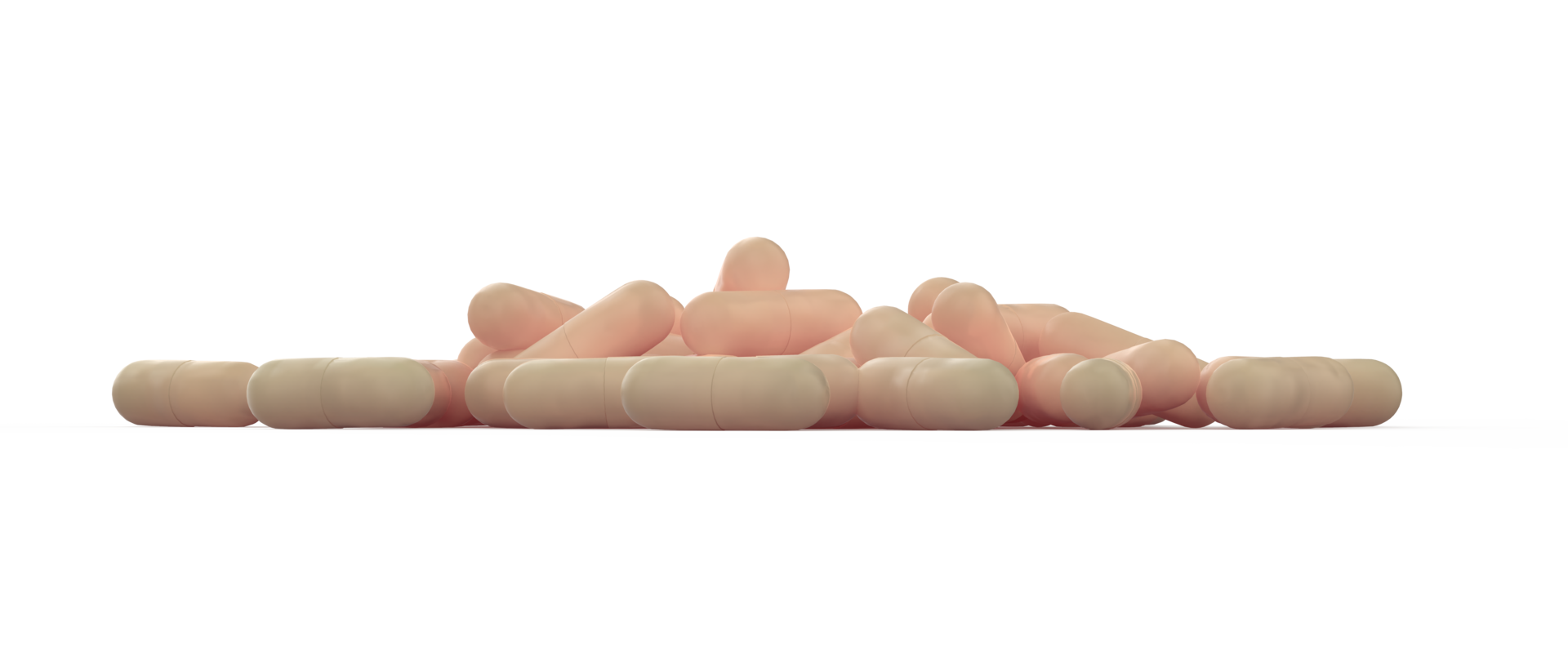 Capsule pills isolated on background. 3d rendering - illustration png