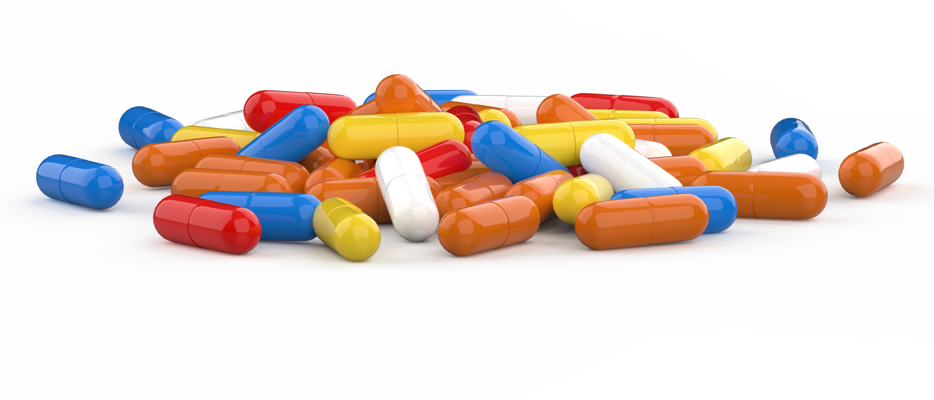 Capsule pills isolated on background. 3d rendering - illustration png