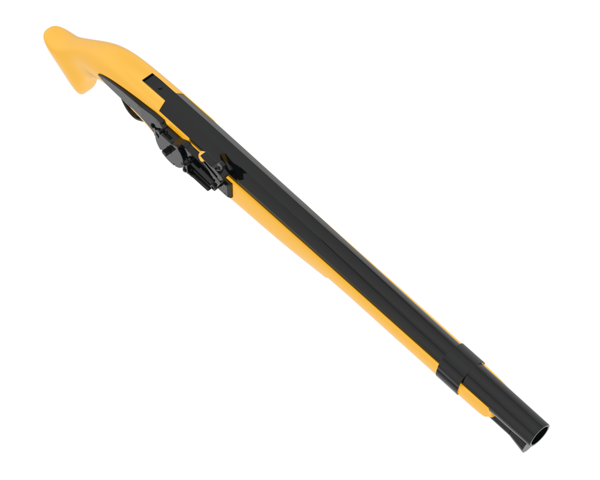 Old weapon isolated on background. 3d rendering - illustration png