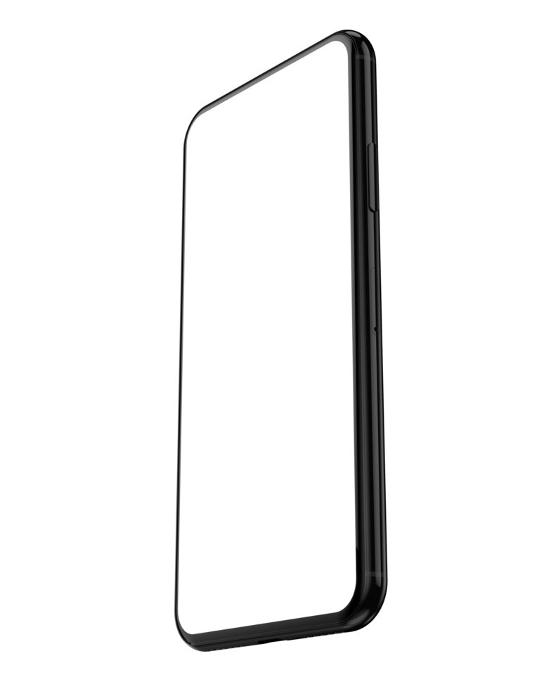 Smartphone mockup isolated on background. 3d rendering - illustration png