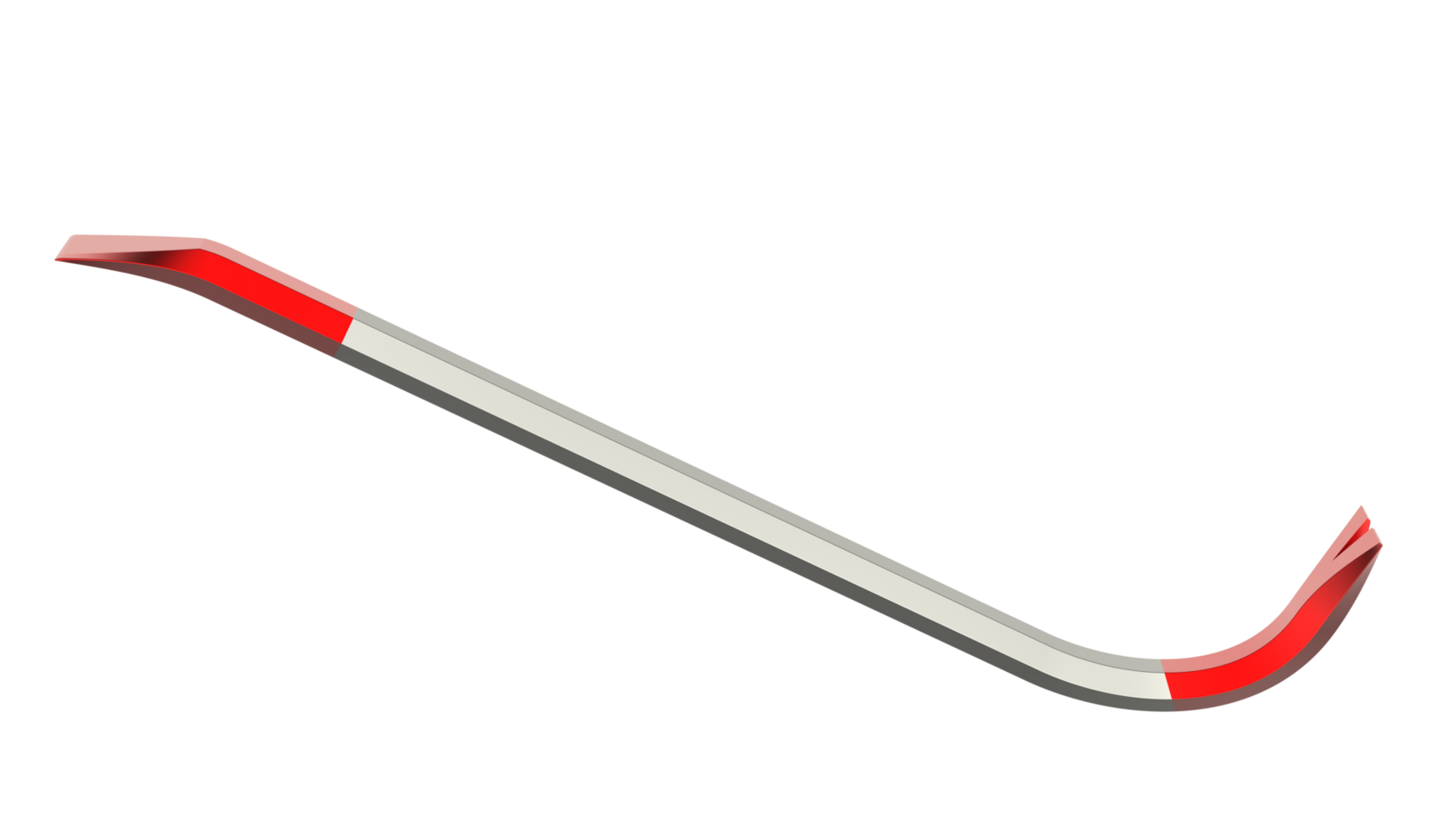 Crowbar isolated on background. 3d rendering - illustration png