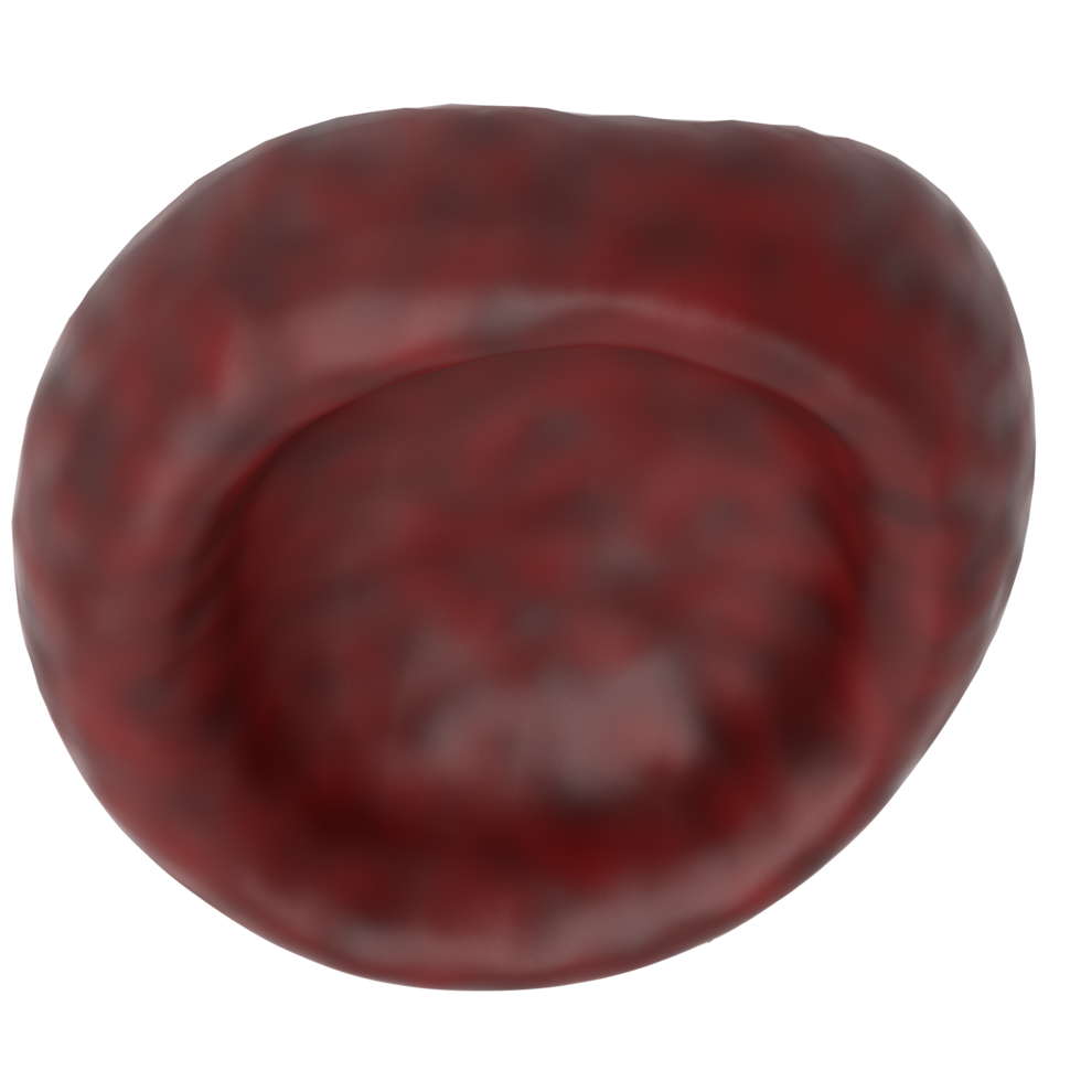 Red cell isolated on background. 3d rendering - illustration png